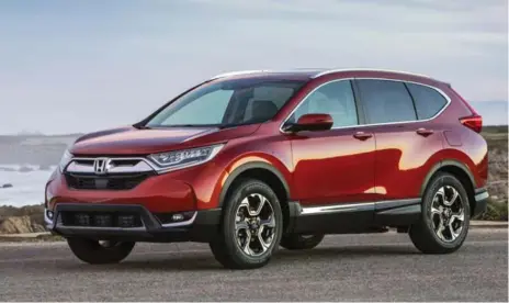  ?? HONDA ?? The vast majority of 2017 Honda CR-Vs set to hit dealers will be powered by a turbocharg­ed 1.5-litre engine. Starting price is estimated at $26,500.