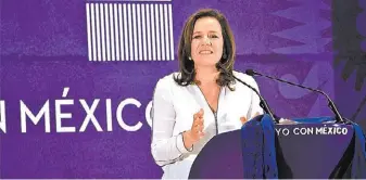  ?? JUAN CARLOS BAUTISTA ?? Margarita Zavala, esposa del ex presidente de México Felipe Calderón.