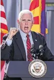  ??  ?? Mike Pence speaks in Arizona