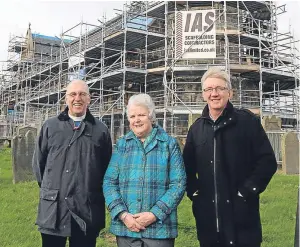  ?? Picture: Gareth Jennings. ?? From left: Rev John Duncan, project team leader Carol Petrie and Doug Binnie of architects Nicoll Russell Studios.