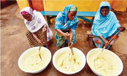  ?? ?? Shea butter being prepared by fair trade suppliers to The Body Shop. Photograph: The Body ShopIntern­ational