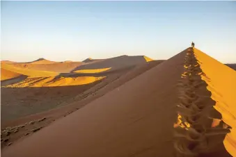  ??  ?? NAMIBIA is known for its picturesqu­e sand dunes.