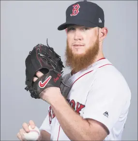  ?? Associated Press ?? Closer Craig Kimbrel has been in Boston since Feb. 28, tending to his 4-month-old daughter Lydia, who underwent her second surgery.