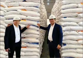  ?? SPPM ?? A ceremonial welcome for the initial 3,500 tonnes of Cambodian milled rice to Indonesia was held at Tanjung Emas Harbor in Central Java’s Semarang City on November 2.