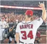  ?? THE WASHINGTON POST ?? Bryce Harper is expected to reject the $17.9-million (U.S.) qualifying offer from the Nats.