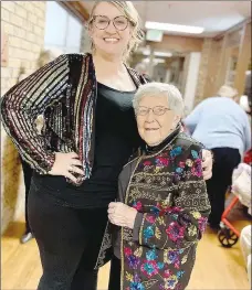  ?? Photo submitted ?? Doris Selly (right), shown posing recently with a member of the Concordia staff, turned 101 last week and enjoys looking back on a good life.