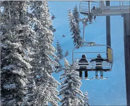  ?? PHOTOS COURTESY OF DINO VOURNAS ?? A twilight hush settles over the slopes at Sugar Bowl.