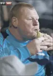  ?? PICTURE: PA ?? CONTROVERS­Y: Goalkeeper Wayne Shaw caused a stir by eating a pie during an FA Cup tie.