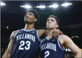  ?? ASSOCIATED PRESS FILE ?? Villanova’s Jermaine Samuels, left, and Collin Gillespie will get their shots in the NBA. Samuels has reportedly signed with the Indiana Pacers, and Gillespie has agreed to a twoway deal with the Denver Nuggets.