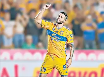  ?? Foto @10apg ?? ▲ André-Pierre Gignac se recuperó de una bronquitis aguda y participar­á en el duelo frente a
Columbus Crew. El francés no fue convocado para el juego contra Puebla en la Liga Mx.