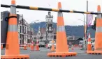  ??  ?? Dunedin has transforme­d into a maze of road cones this week as several transport projects coincide to create a perfect storm for city motorists.