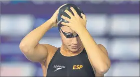  ?? FOTO: EFE ?? África Zamorano terminó octava en su primera gran final individual en piscina larga