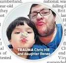  ??  ?? TRAUMA Chris Hill and daughter Renee