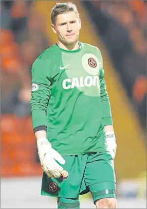  ?? Picture: Graeme Hart. ?? A pensive Radoslaw Cierzniak at the Tayside derby.