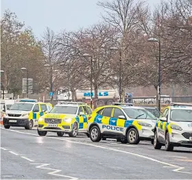  ?? ?? RESCUE: Police vehicles by the Tay. Picture by Steve Macdougall.
