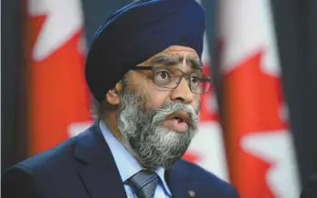  ?? SEAN KILPATRICK LA PRESSE CANADIENNE ?? Le ministre canadien de la Défense, Harjit Sajjan, assure qu’il prend la situation au sérieux.