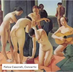  ??  ?? Felice Casorati, Concerto testo di