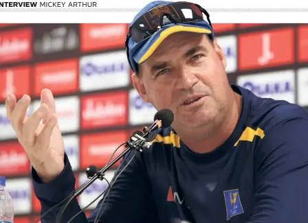  ?? AP ?? Addressing the media: Sri Lanka head coach Mickey Arthur .