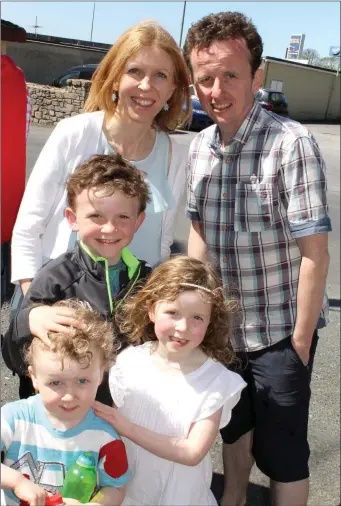  ??  ?? Ruth and Austin O’Callaghan with their children, ( l- r), Sam, Noah and Eve O’Callaghan.