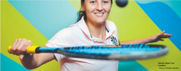  ?? Picture: RICHARD GOSLING ?? Squash player Lisa Camilleri.
