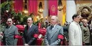  ?? NICOLA DOVE, IFC FILMS ?? The 1953 death of Joseph Stalin precipitat­es jockeying for power among Communist Party officials, including characters played by, from left, Dermot Crowley, Paul Whitehouse, Steve Buscemi, Jeffrey Tambor and Paul Chahidi in the comedy “The Death of...