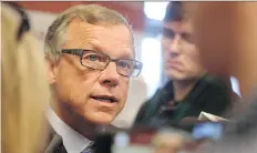  ?? MICHELLE BERG ?? Premier Brad Wall concedes reduced spending to deal with lower resource prices hasn’t been popular with some voters.