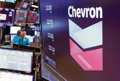  ?? Richard Drew / Associated Press ?? Chevron said in its most recent proxy statement that it will face three climate-related votes; the oil giant urged investors to vote “no” on all of them.