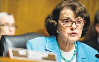  ?? Andrew Harrer / Bloomberg ?? Sen. Dianne Feinstein, 83, is ranking member of the Senate Judiciary Committee. She has been in the U.S. Senate since winning in a special election in 1992.
