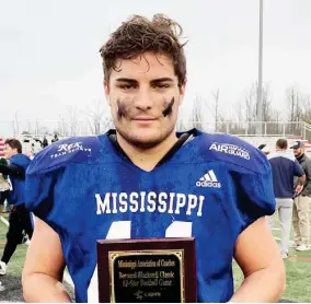  ??  ?? East Webster’s Steven Betts was chosen Defensive Most Valuable Player at last weekend’s Bernard Blackwell North/south All-star game. (Twitter photo, for Starkville Daily News)