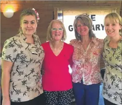  ??  ?? Granary Spa therapist Lisa King, client Cathy Eastwood, Amanda Barlow, the managing director of Spiezia Organics and Granary Spa owner Clare Singleton