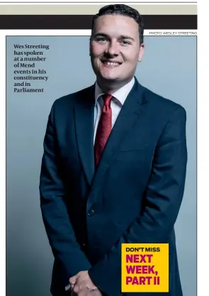  ?? PHOTO: WESLEY STREETING ?? Wes Streeting has spoken at a number of Mend events in his constituen­cy and in Parliament