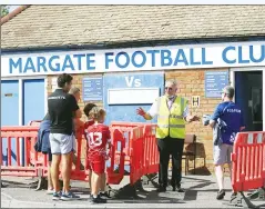  ??  ?? WELCOME BACK: Fans arrive at Margate yesterday