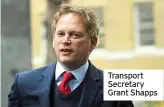  ??  ?? Transport Secretary Grant Shapps