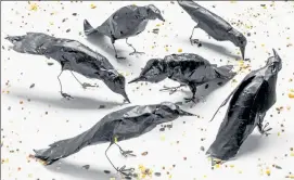  ?? NEW YORK TIMES ?? Homemade crows evoke the Halloween spirit.