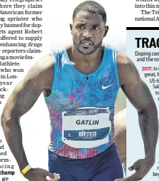  ?? AFP ?? World 100m champ Justin Gatlin.