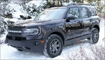  ?? MARC GRASSO — MEDIA NEWS GROUP/BOSTON HERALD ?? The all-new Ford Bronco has come back from the ashes with a splash on the SUV market, with wide-open visibility that was a pleasure to experience and the same engine as you find in a Ford Mustang.