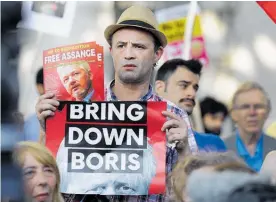  ?? Photo / AP ?? Boris Johnson was favourite to be the next Tory leader but his critics, including supporters of WikiLeaks founder Julian Assange, let it be known in Downing St yesterday that he was not their pick for prime minister.
