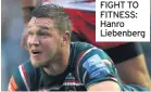  ??  ?? FIGHT TO FITNESS: Hanro Liebenberg