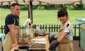  ??  ?? In-tents competitio­n … David and Steph in The Great British Bake Off. Photograph: William Davies/Lorraine Lam