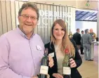  ?? Picture: LOUISE LIEBENBERG ?? WONDER OF WINE: Stellenzic­ht wine maker Guy Webber, originally from Graaff-Reinet, with Katja Ruppel at the annual Nederburg auction of rare and premium wines held in the Cape last weekend