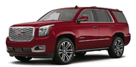  ?? METRO CREATIVE SERVICES PHOTO ?? General Motors’ GMC brand, which sells only trucks and SUVs, accounted for 11.3 percent of domestic sales of models with an average price of $60,000 or more in 2017, according to data from Edmunds.com. Here is the 2018 GMC Yukon Denali.