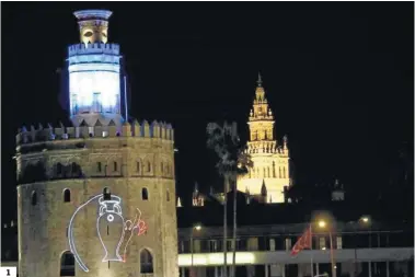  ?? FOTOS: ANTONIO PIZARRO ?? 1. La Torre del Oro, con el símbolo de la Euro 2020.