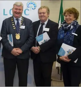  ??  ?? Dempsey, Wexford County Council chief executive Tom Enright, Minister and Cllr Kathleen Codd.