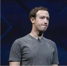  ?? Justin Sullivan - 18.abr.17/Getty Images/AFP ?? O presidente-executivo do Facebook, Mark Zuckerberg