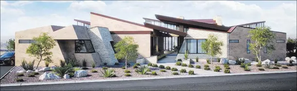  ?? COURTESY PHOTOS ?? Above, one of the first three luxury home designs. Quinn Boesenecke­r of Pinnacle Architectu­re, who is part of the project, said buyers would most likely want to build them in The Ridges, MacDonald Highlands, The Summit Club or Ascaya. At right, the...
