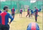  ?? UPCA ?? ▪ UP boys during a training session in Surat on Friday.