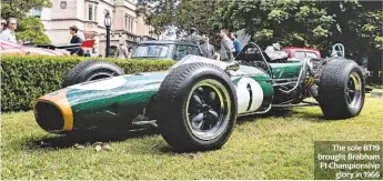  ??  ?? The sole BT19 brought Brabham F1 Championsh­ip glory in 1966