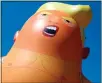  ??  ?? The Trump baby blimp