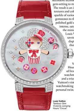  ?? ?? Louis Vuitton Tambour Slim Vivienne Jumping Hours “Circus”