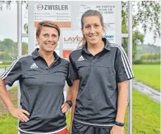  ?? FOTO: FABIAN REPETZ ?? Das Trainerduo Karin Rasch-Boos (links) und Mona Blank haben mit ihrem Team hohe Ziele.